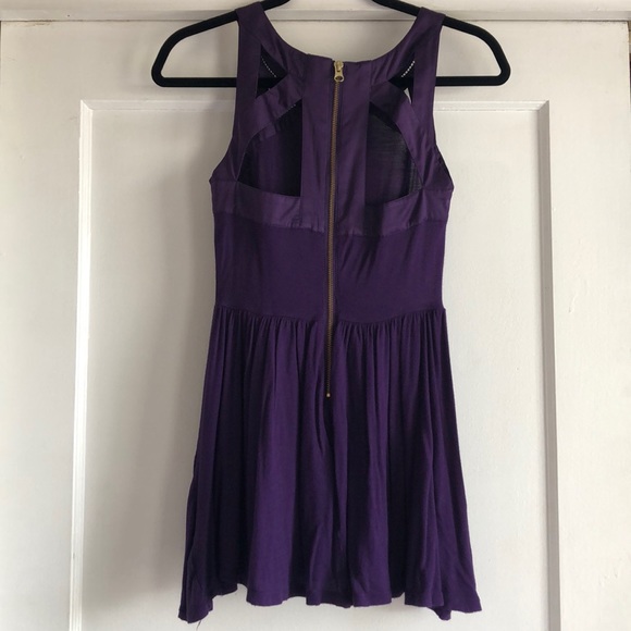 Plum Cut-Out Skater Dress - Picture 2 of 2